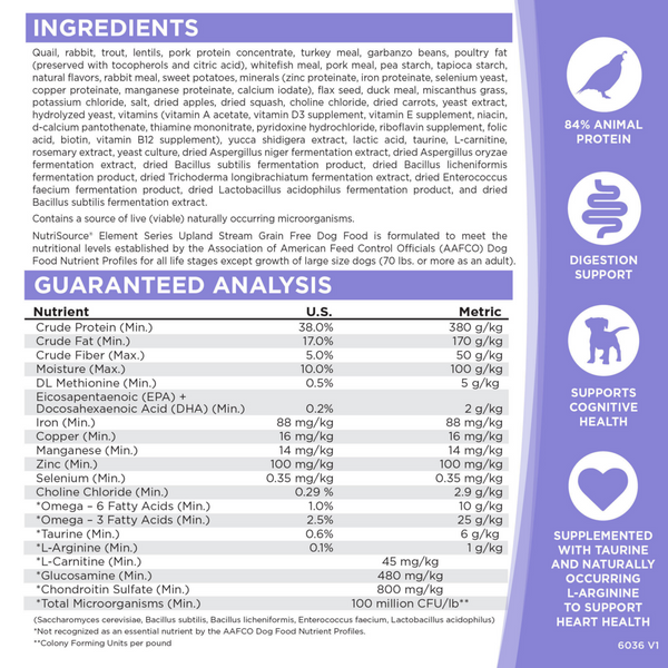 NutriSource Element Upland Stream Dog Food