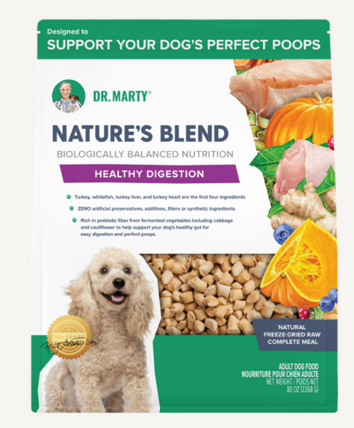 Dr. Marty Nature's Blend Healthy Digestion Freeze Dried Dog Food