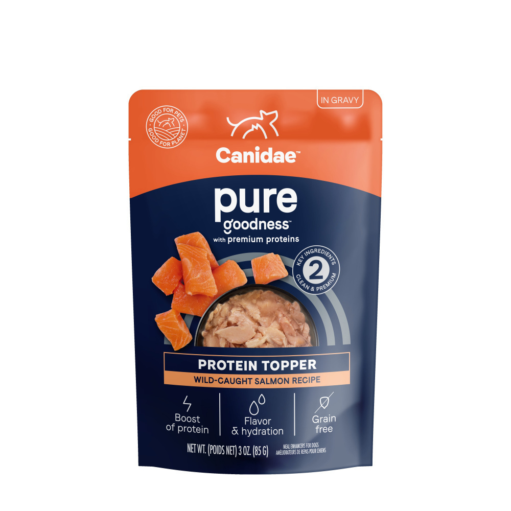 Canidae Pure Protein Topper, Wild Caught Salmon Recipe in Gravy Dog Food