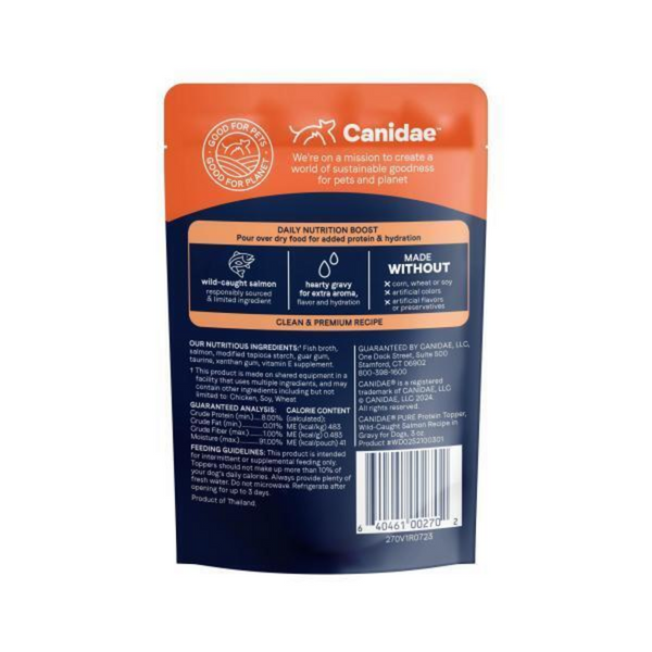 Canidae Pure Protein Topper, Wild Caught Salmon Recipe in Gravy Dog Food