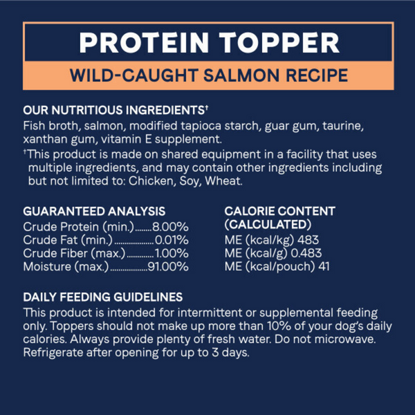 Canidae Pure Protein Topper, Wild Caught Salmon Recipe in Gravy Dog Food