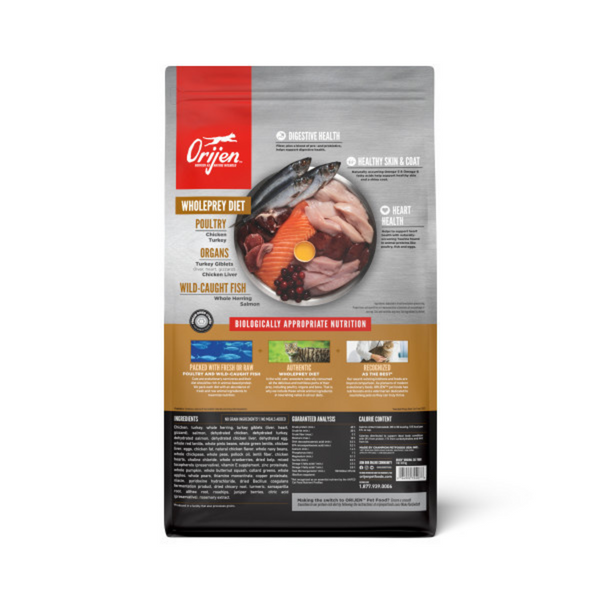 ORIJEN Dry Original Premium, High Protein, Fresh & Raw Animal Ingredients Dry Cat Food