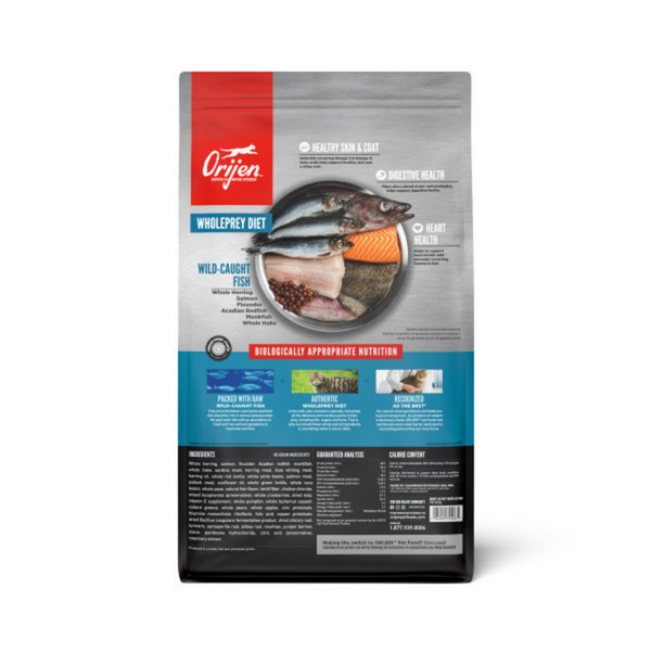 ORIJEN Grain Free, Premium, High Protein, Fresh & Raw Animal Ingredients, Six Fish Dry Cat Food