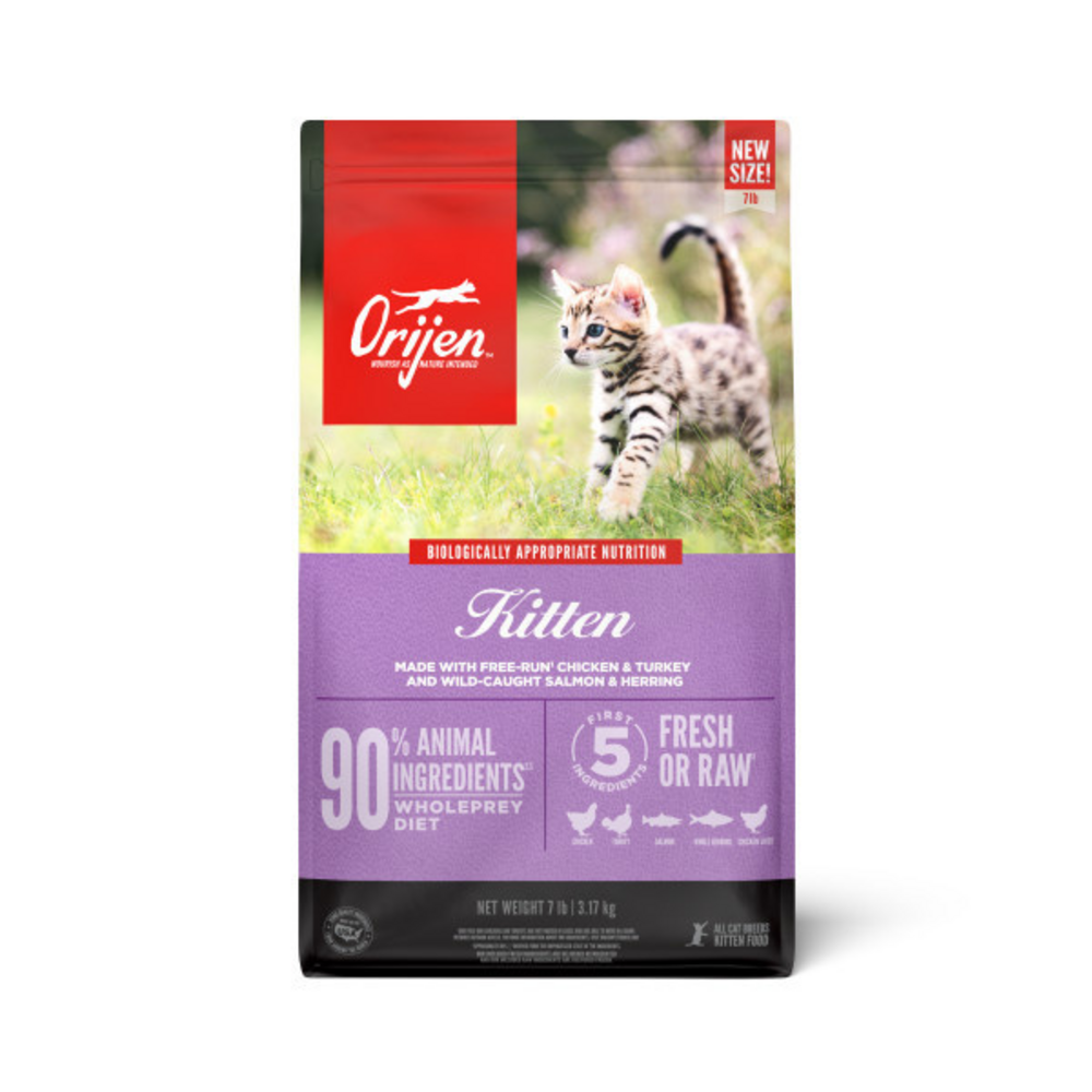 ORIJEN Grain Free, Premium, High Protein, Fresh & Raw Animal Ingredients Dry Kitten Food