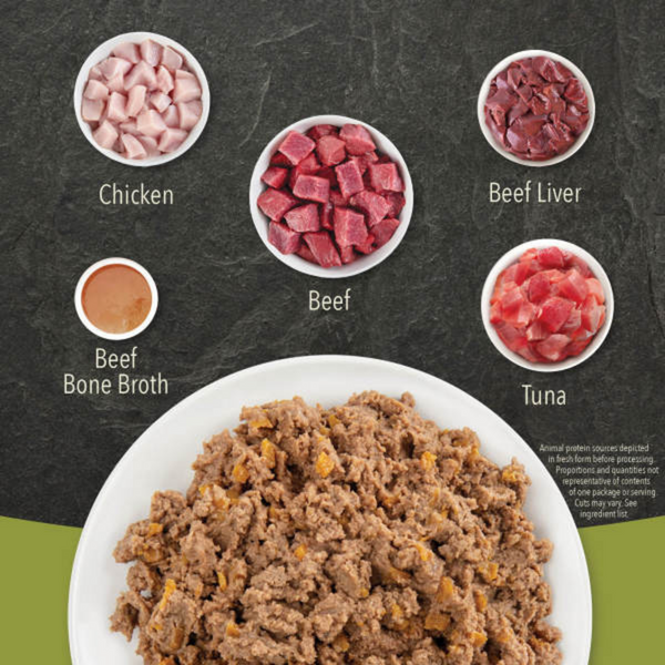Acana Beef, Chicken + Tuna Recipe in Bone Broth Wet Cat Food