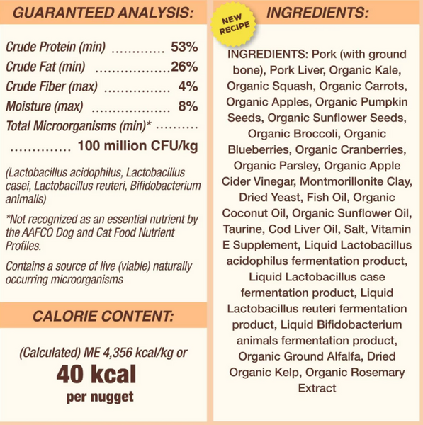 Primal Freeze-Dried Nuggets Grain Free Pork Formula Complete Diet Cat Food
