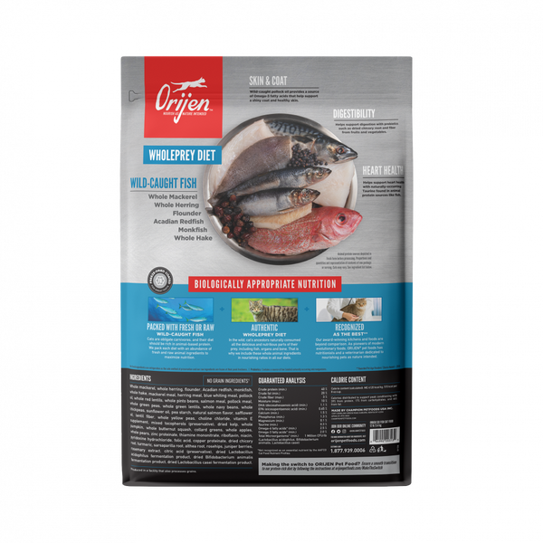 ORIJEN Grain Free Six Fish Dry Cat Food