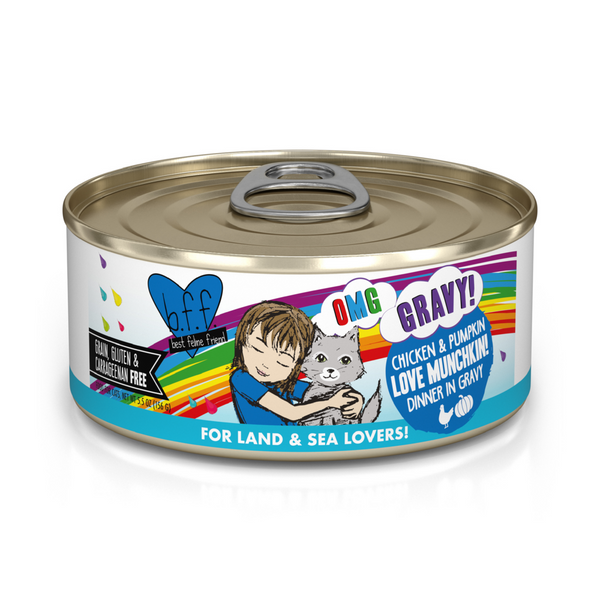 Weruva BFF Oh My Gravy Love Munchkin Grain Free Chicken & Pumpkin in Gravy Canned Cat Food