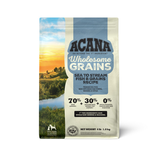 Acana Wholesome Grains Sea to Stream Fish & Grains Dry Dog Food Herring, Mackerel & Catfish