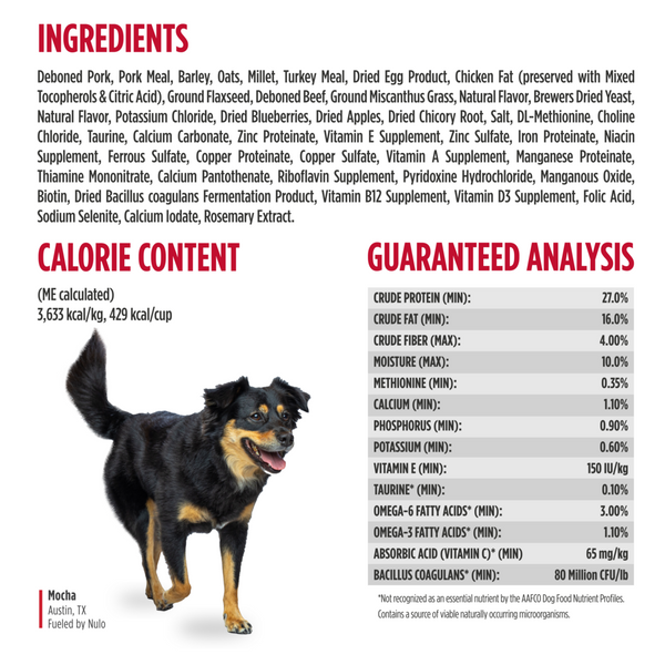 Nulo Frontrunner Adult Dog Pork, Barley & Beef