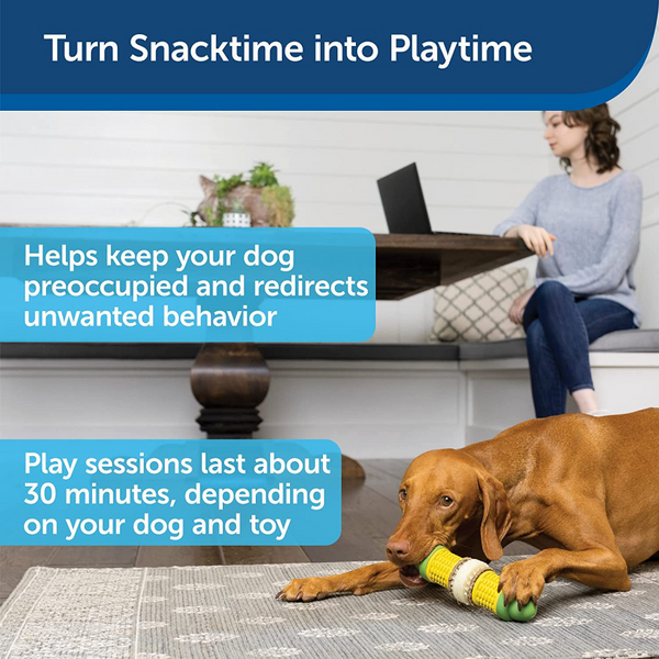 PetSafe Busy Buddy Natural Rawhide Peanut Butter Ring Treats Dog Toy Refill