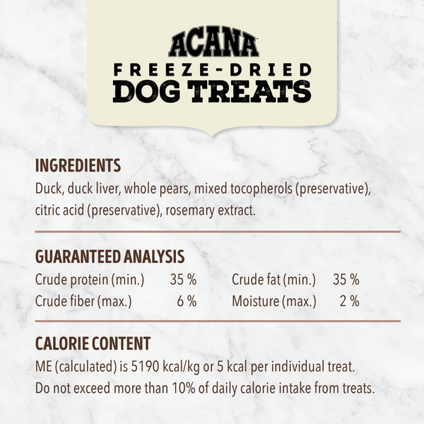 Acana Singles Grain Free Limited Ingredient Diet Duck & Pear Formula Dog Treats