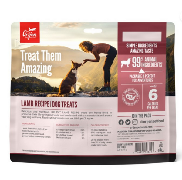 Orijen Freeze Dried Grass Fed Lamb Dog Treats