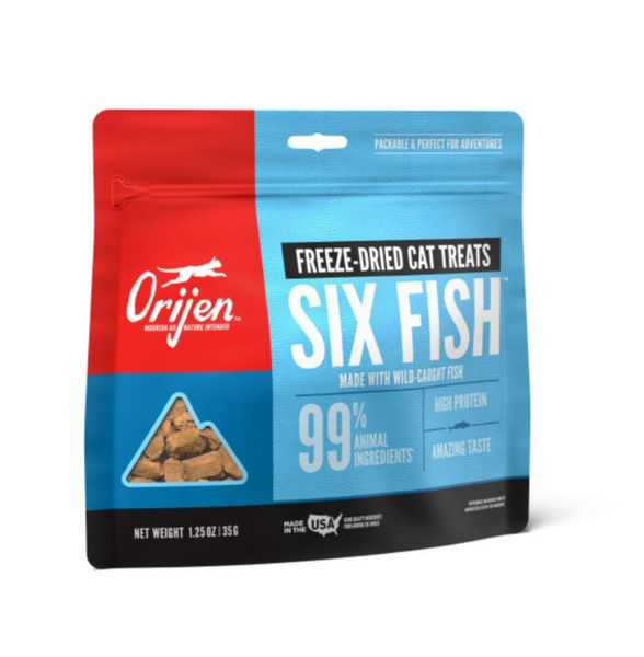 ORIJEN Grain Free Six Fish Freeze Dried Cat Treats