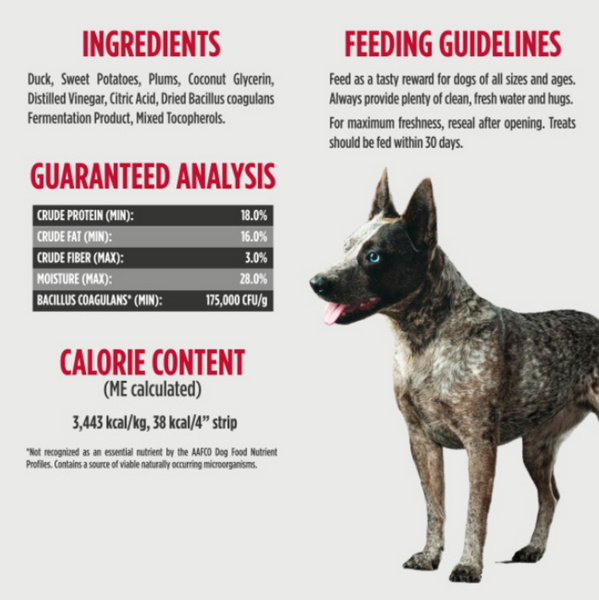 Nulo Dog Jerky Grain Free Duck & Plums