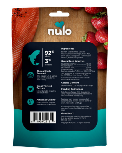 Nulo Dog Jerky Grain Free Salmon & Strawberries