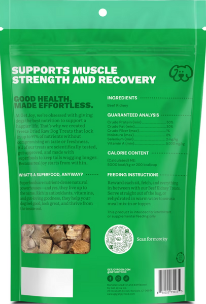 Get Joy Balance 100% Beef Kidney Freeze Dried Dog Treats