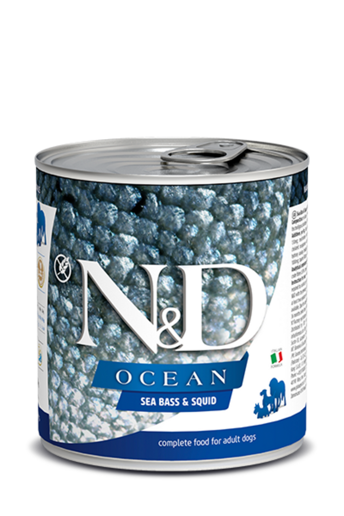 Farmina N&D Ocean Canine Sea Bass & Squid Wet Dog Food