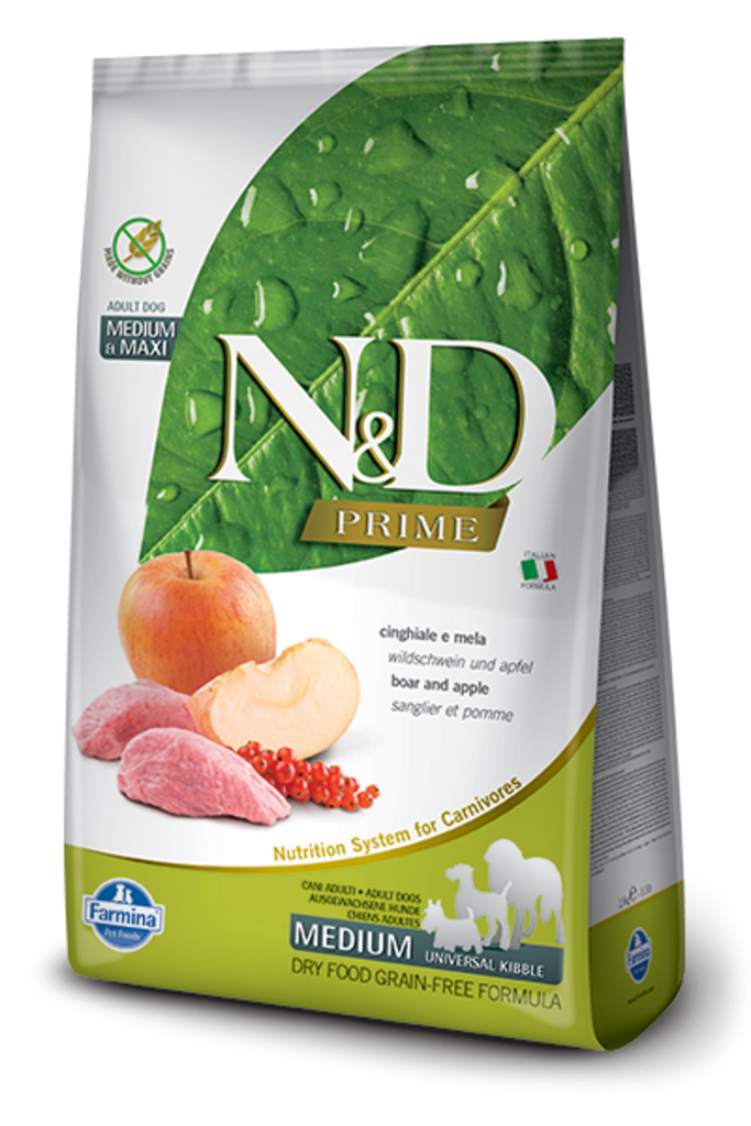 Farmina N&D Prime Canine Boar & Apple Adult Medium & Maxi Dry Dog Food