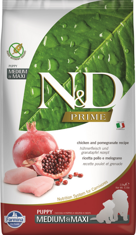 Farmina N&D Prime Canine Chicken & Pomegranate Puppy Medium & Maxi Dry Dog Food