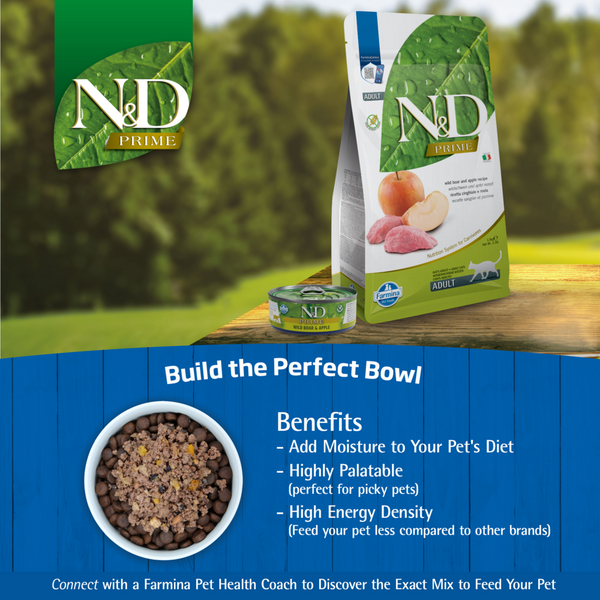 Farmina N&D Prime Feline Boar and Apple Wet Cat Food