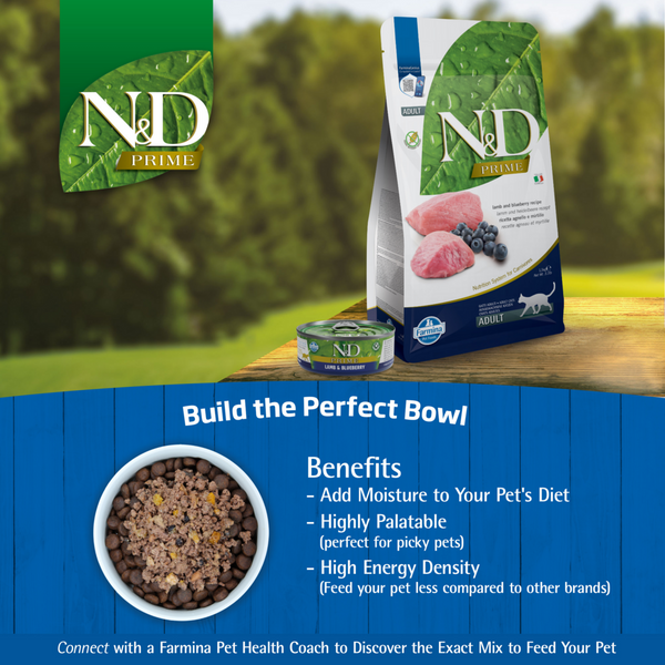 Farmina N&D Prime Feline Lamb and Blueberry Wet Cat Food