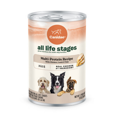Canidae All Life Stages Wet Dog Food, Multi-Protein Formula with Chicken, Lamb & Fish, 13 oz.