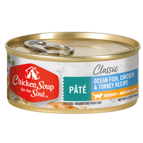 Chicken Soup For The Soul Weight & Mature Recipe with Ocean Fish, Chicken & Turkey Canned Cat Food