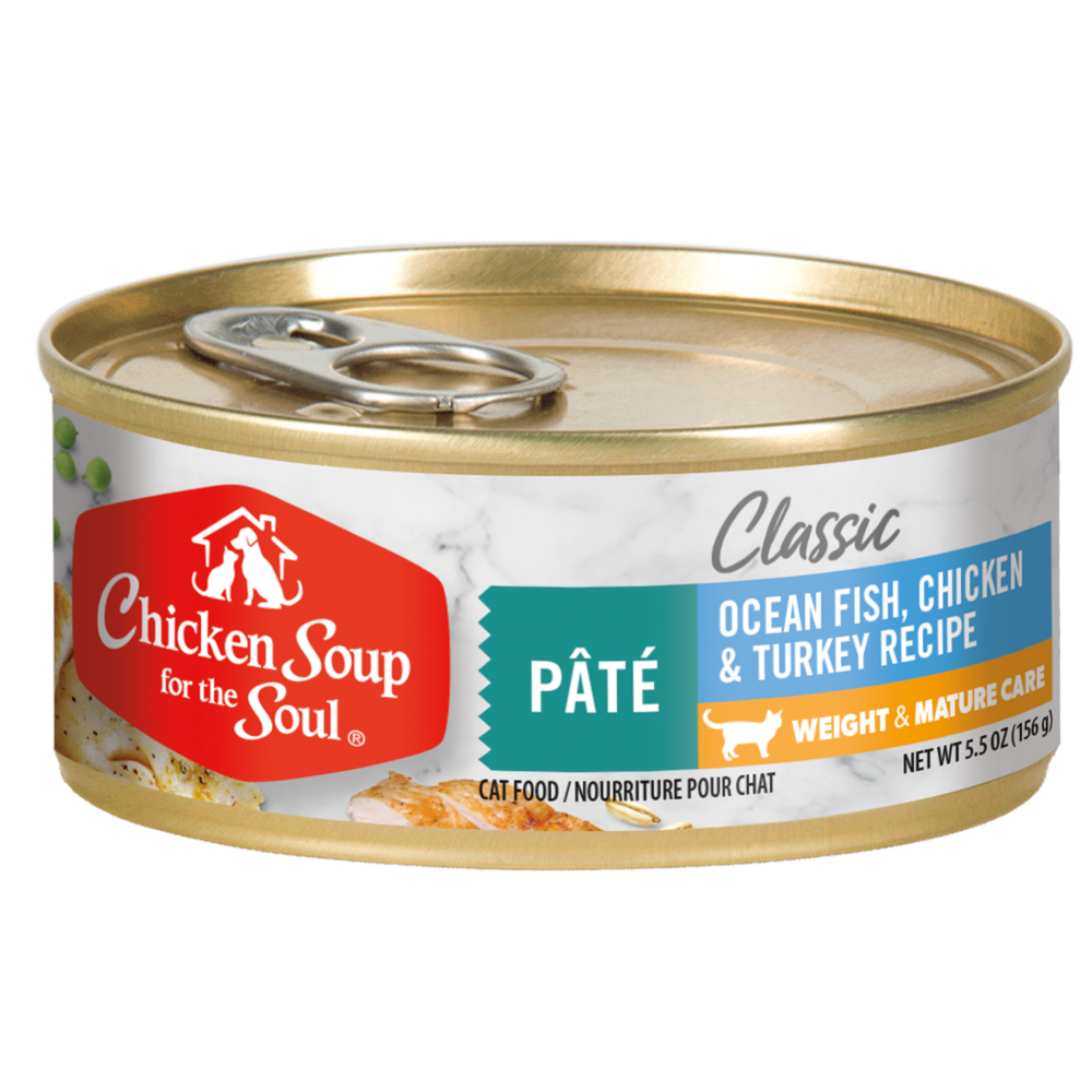 Chicken Soup Weight & Mature Recipe with Ocean Fish, Chicken & Turkey Canned Cat Food