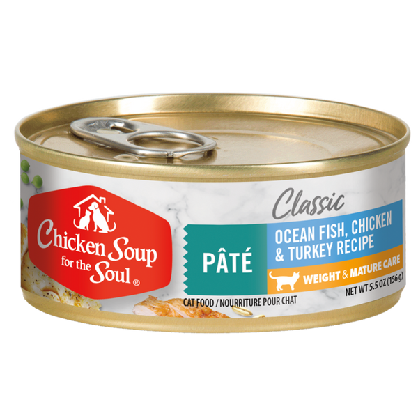 Chicken Soup Weight & Mature Recipe with Ocean Fish, Chicken & Turkey Canned Cat Food