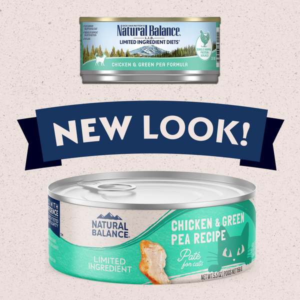 Natural Balance Limited Ingredient Wet Cat Food, Chicken & Green Pea Pate Recipe