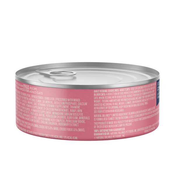 Natural Balance Limited Ingredient Salmon & Green Pea Recipe Canned Wet Cat Food