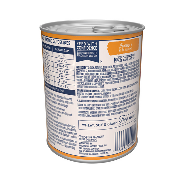 Natural Balance Limited Ingredient Reserve Wet Dog Food, Duck & Potato Recipe