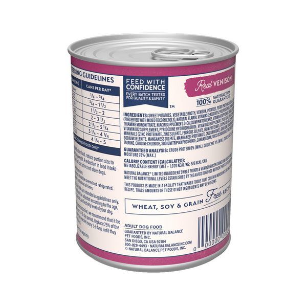 Natural Balance Limited Ingredient Reserve Wet Dog Food, Sweet Potato & Venison Recipe