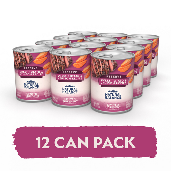Natural Balance Limited Ingredient Reserve Wet Dog Food, Sweet Potato & Venison Recipe