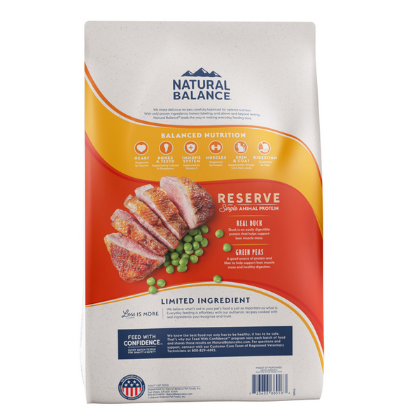 Natural Balance Limited Ingredient Reserve Grain Free Duck & Green Pea Recipe Dry Cat Food