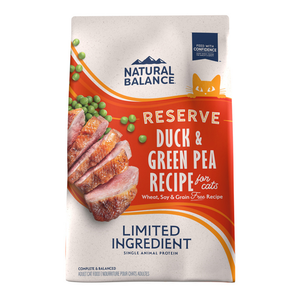 Natural Balance Limited Ingredient Reserve Grain Free Dry Cat Food, Duck & Green Pea Recipe