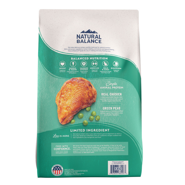 Natural Balance Limited Ingredient Grain Free Dry Cat Food, Chicken & Green Pea Recipe