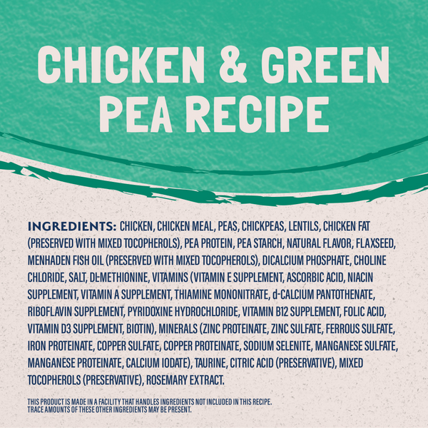 Natural Balance Limited Ingredient Grain Free Dry Cat Food, Chicken & Green Pea Recipe