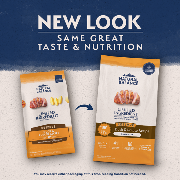 Natural Balance Limited Ingredient Reserve Grain Free Dry Dog Food, Duck & Potato Recipe
