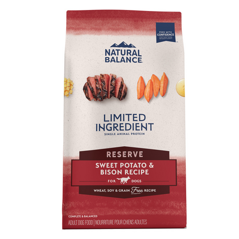 Natural Balance Limited Ingredient Reserve Grain Free Dry Dog Food, Sweet Potato & Bison Recipe