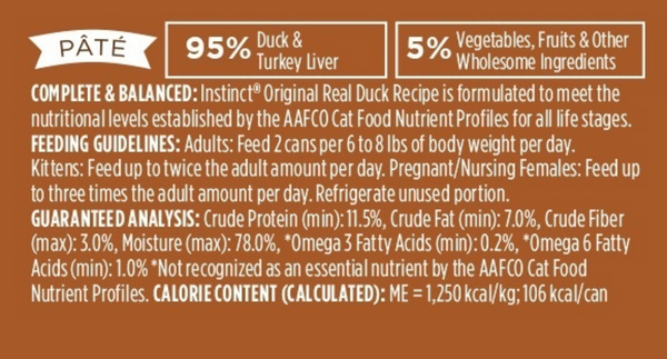 Instinct Grain-Free Duck Formula Canned Cat Food