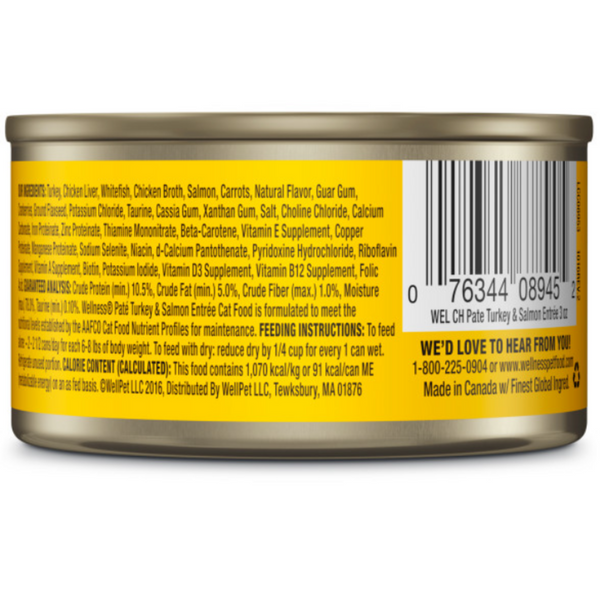 Wellness Complete Health Pate Turkey and Salmon Wet Cat Food