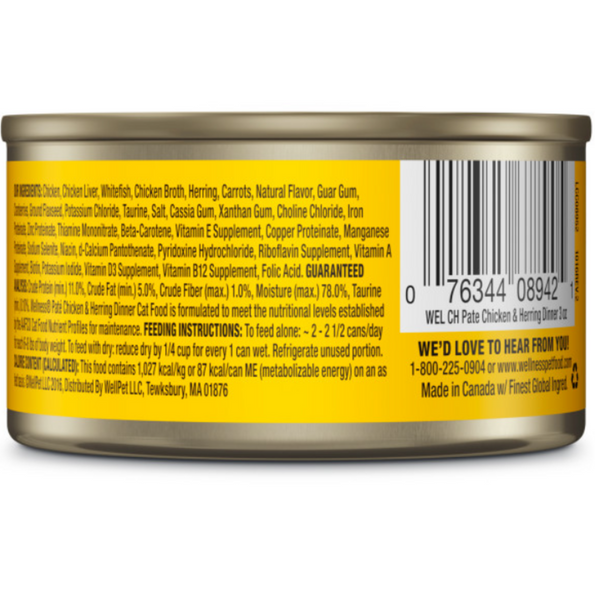 Wellness Complete Health Pate Chicken and Herring Wet Cat Food