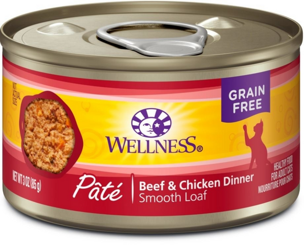 Wellness Complete Health Pate Beef and Chicken Dinner Wet Cat Food