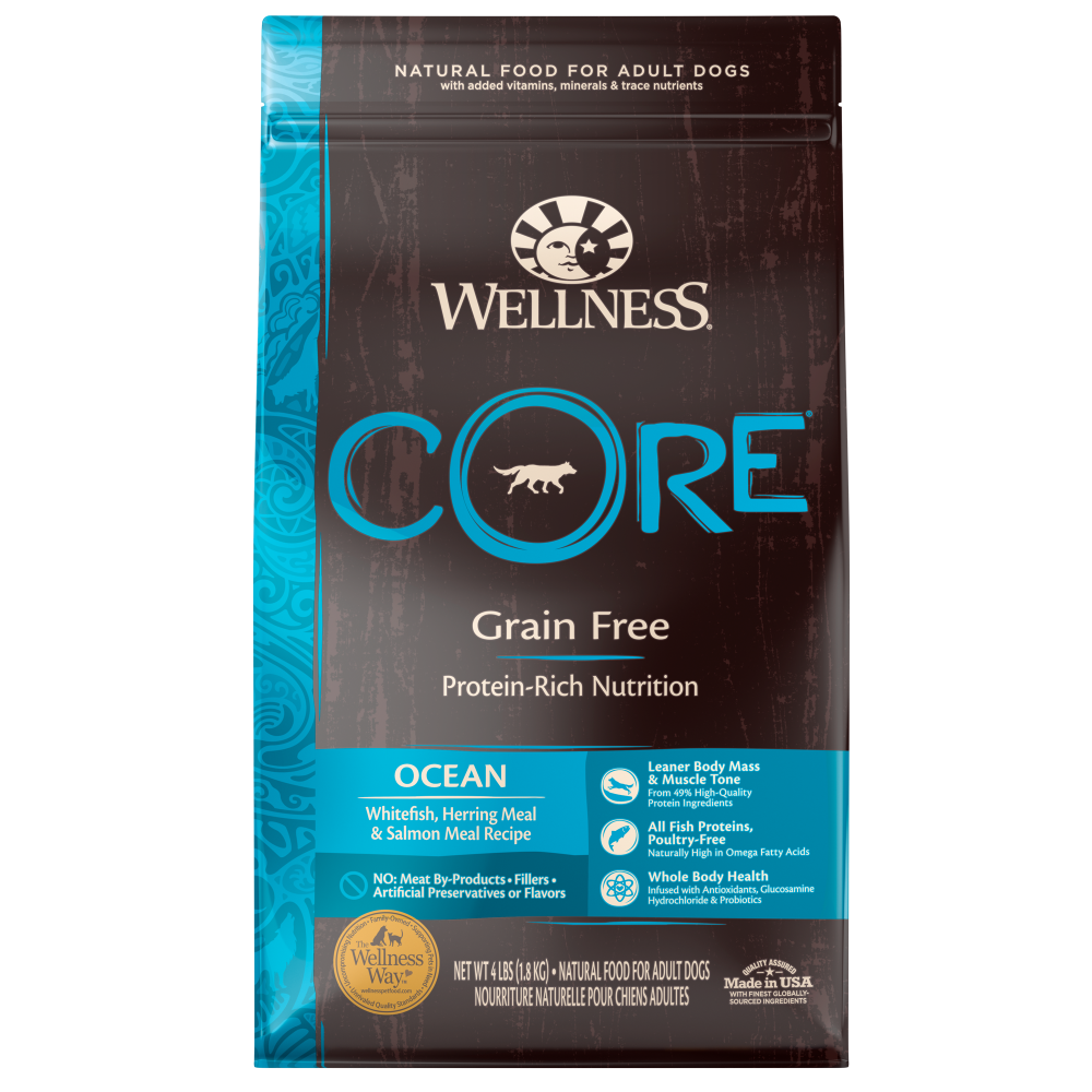 Wellness CORE Natural Grain Free Ocean Whitefish, Herring & Salmon Recipe Dry Dog Food