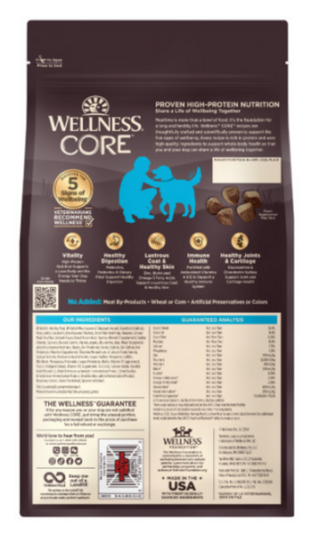 Wellness CORE Natural Grain Free Ocean Whitefish, Herring & Salmon Recipe Dry Dog Food