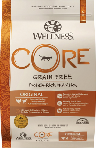 Wellness CORE Natural Grain Free Original Turkey, Chicken, Whitefish & Herring Recipe Dry Cat Food