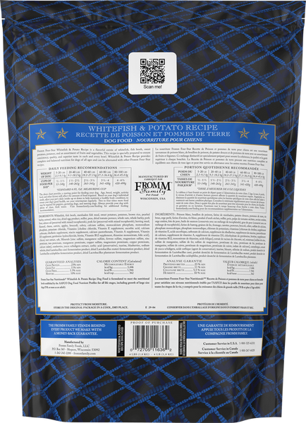Fromm Four Star Whitefish & Potato Recipe Dry Dog Food