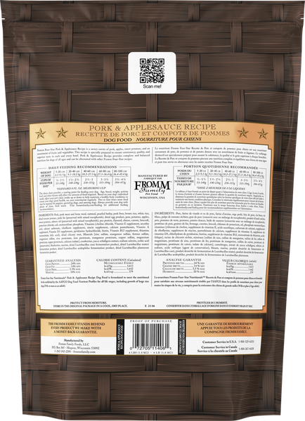 Fromm Four Star Pork & Applesauce Dog Food